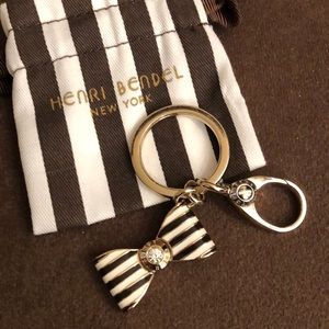 Henri Bendel Bow Stripe Keyfob